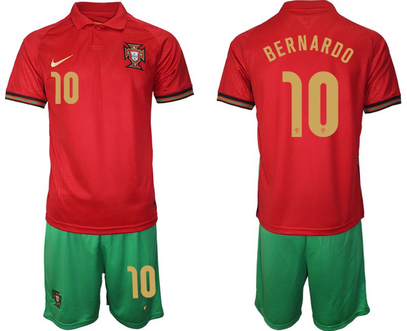 Men 2020-2021 European Cup Portugal home red #10 Nike Soccer Jersey->portugal jersey->Soccer Country Jersey